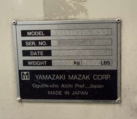 Mazak Variaxis 630-5X 5 Axis CNC Vertical Machining Center - Automatic Pallet Changer Mill - image 27
