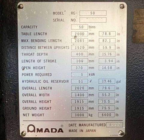 Amada RG-50 CNC Press Brake - image 11