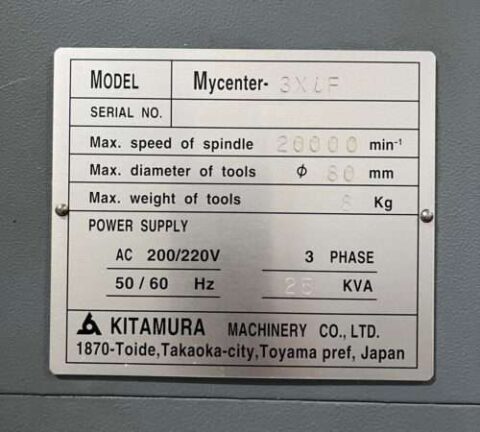 Kitamura MyCenter 3XiF Spark Changer CNC Vertical Mill - image 15