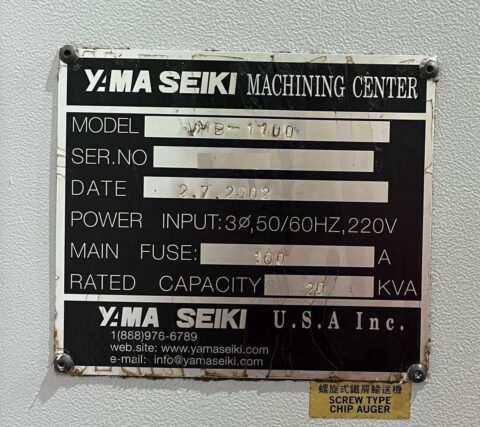 Yama Seiki VMB-1100 CNC Vertical Machining Center - Mill - image 6