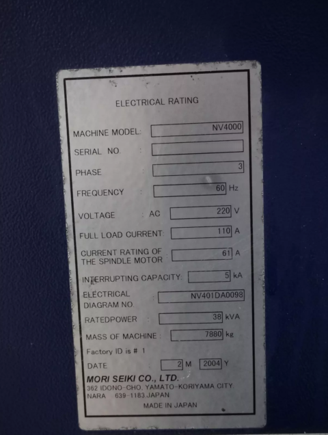 Mori Seiki NV4000 DCG CNC Vertical Machining Center - 2004 - image 13
