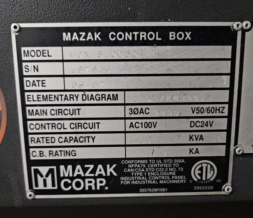 MAZAK-VCN-510C-50-II205