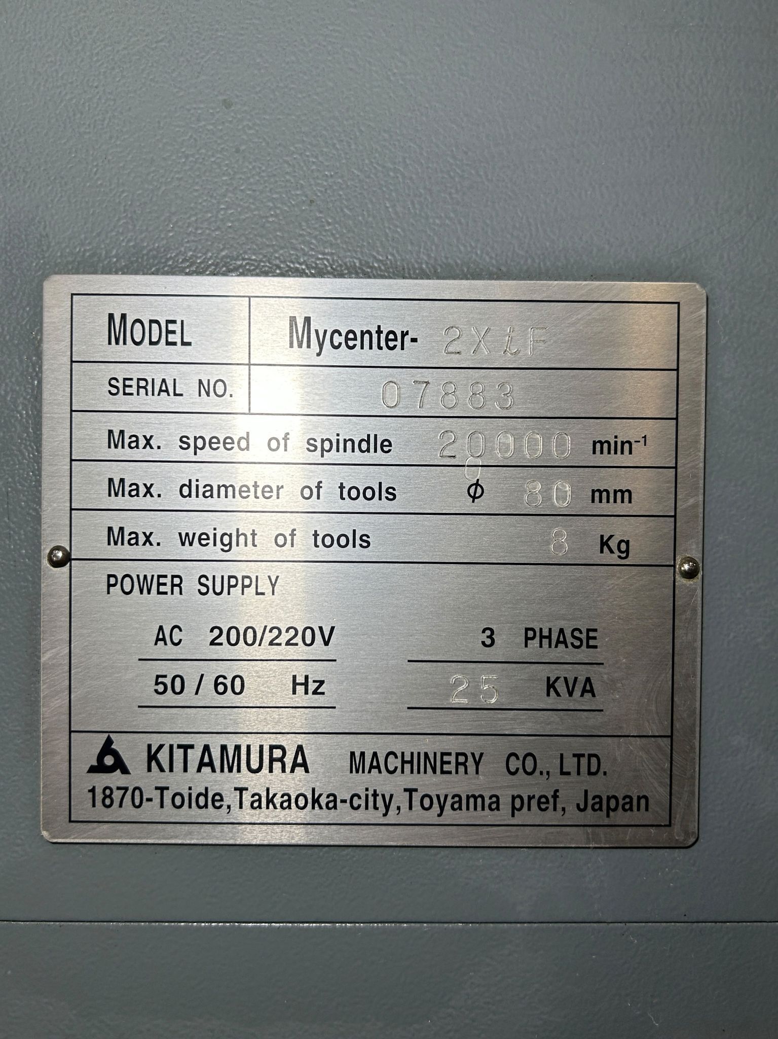 Kitamura mycenter 2XiF cnc vertical machining center 6