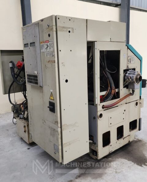 Used Takisawa TC-30 CNC Turning Center left end electrical side view – SKU 50122